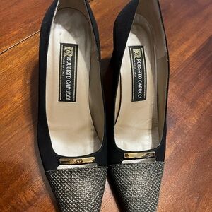 Black and Gold Women's Heels